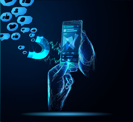 Digital advertising ads social media online marketingの写真素材