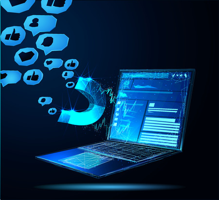 Digital advertising ads social media online marketingの写真素材
