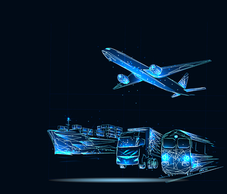 Transportation, import-export and logistics conceptのイラスト素材