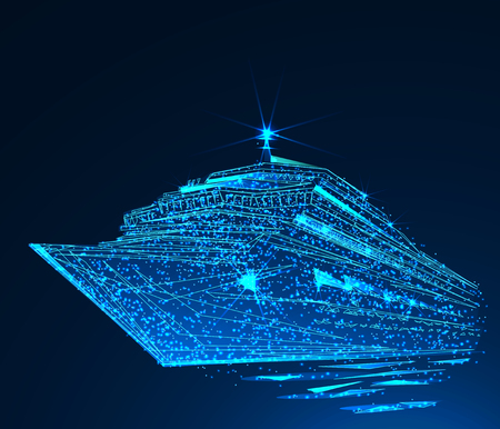 Cruise liner shipのイラスト素材