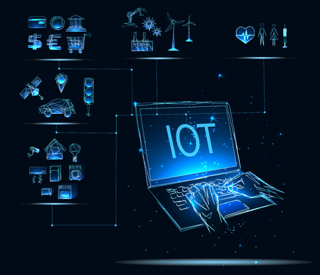 Internet of Things, Cloud Computing Design Conceptのイラスト素材