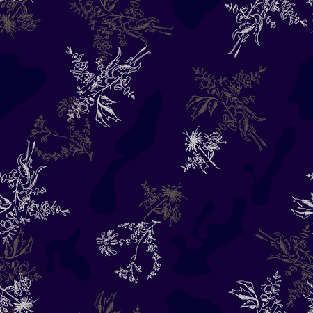 Abstract elegance pattern with floral background.のイラスト素材