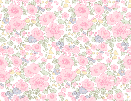 Cute Floral pattern in the small flower. "Ditsy print".のイラスト素材