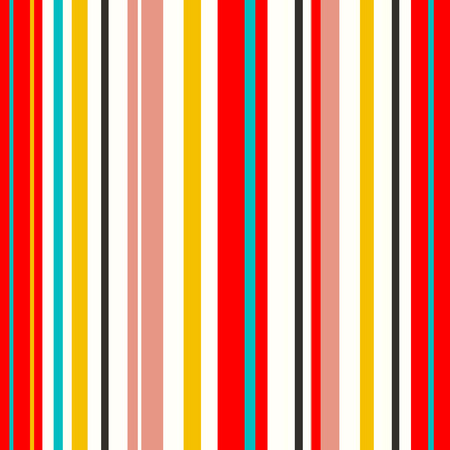 Retro Bright Colorful seamless stripes patternのイラスト素材