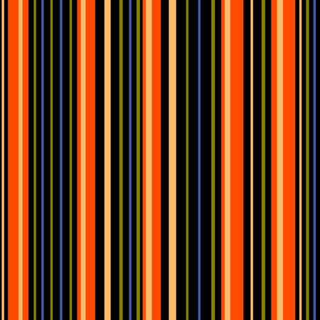 Orange and yellow on a black Retro Bright Colorful seamless stripes patternのイラスト素材