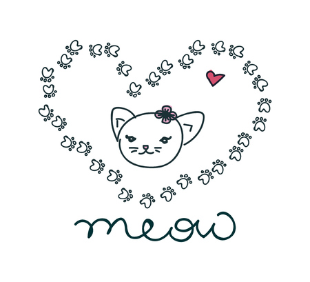 Cat printのイラスト素材
