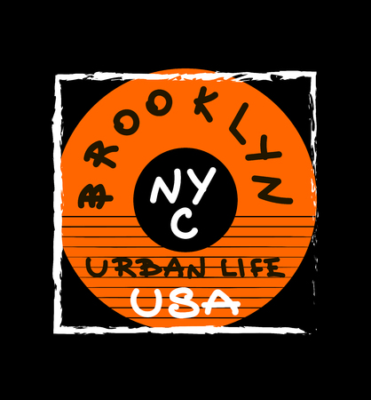 Brooklyn city illustrationのイラスト素材