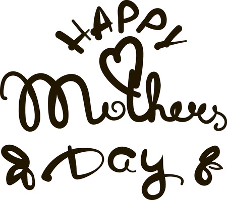 Happy Mother's Day text as Mothers Day badge/tag/icon. Text card/invitation/banner template. Mothers Day background. Happy Mothers Day lettering typography poster. Vector illustrationのイラスト素材