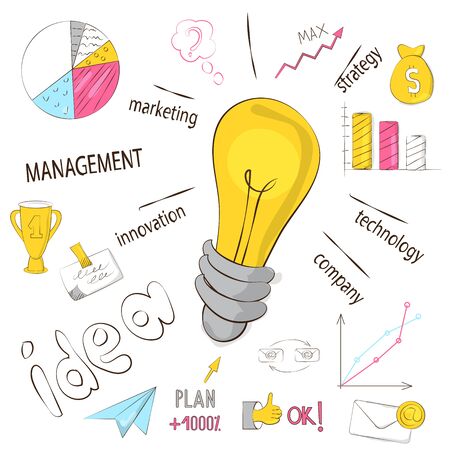 Vector illustration for web banners and printed materials, great financial planning idea. flat design for business, Finance, consulting, management, analysis, strategy and planning, startupのイラスト素材