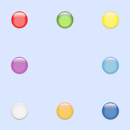 Set of colorful 3d buttonsのイラスト素材