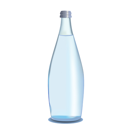 Glass bottle of waterのイラスト素材