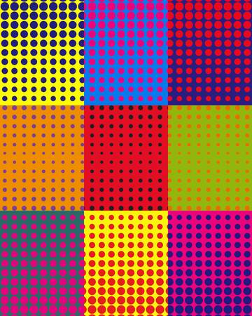 Vector colorful background with dots in pop art style. EPS 10のイラスト素材