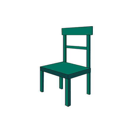 A green vector chair isolated on a white background. EPS 10のイラスト素材