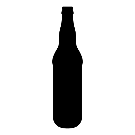 Single beer bottle isolated on a white background.EPS 10のイラスト素材