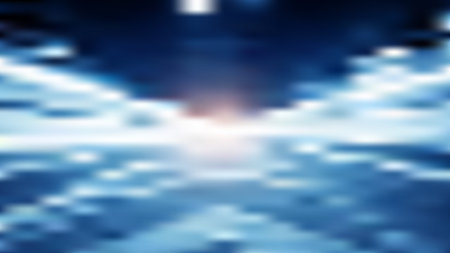 Vector blue blur background with corridor or tunnel. web