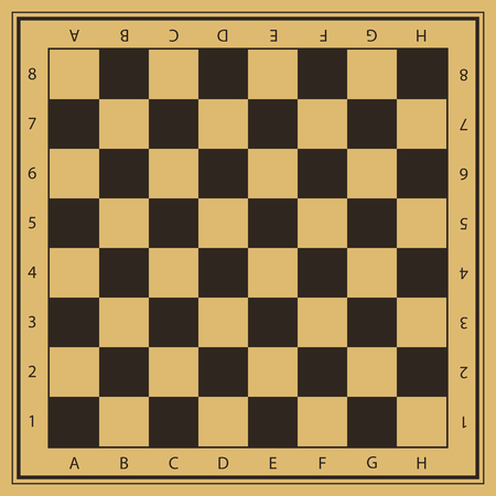 Vector chess field with numbersのイラスト素材