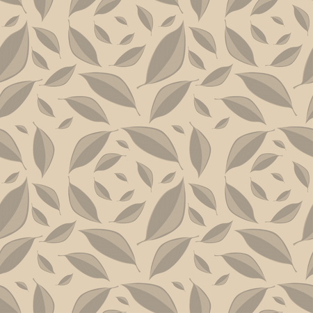 Vector seamless texture with leavesのイラスト素材