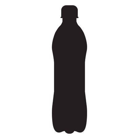 silhouette of bottle of water. Black silhouetteのイラスト素材