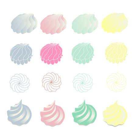 Set of vector colorful zephyr. Different style zephyrのイラスト素材