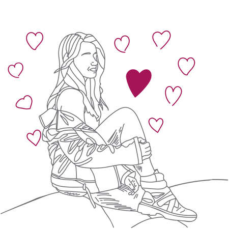 Set of Christmas balls with a tiger. vector illustration.のイラスト素材