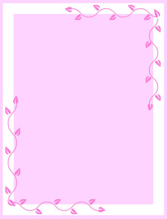 Rectangular border with text space in center. Leaves vector frame.のイラスト素材