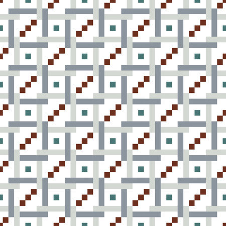 Vector seamless pattern. Repeating geometric tiles with simple geometric shapes.