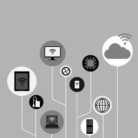 llustration of Mobile devices symbol.のイラスト素材