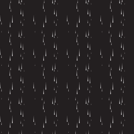 Rain. vector seamless pattern. White drops on a black background. Background for paper, cover, fabric, interior decor.のイラスト素材