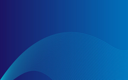 Blue abstract background. Smooth thin lines and a blue gradient. Isolated on a blue background. Editable stroke.のイラスト素材