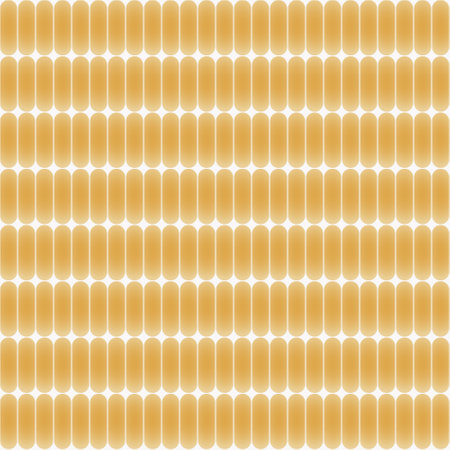 Bread-colored ovals on a white background. Yellow abstract background. Direct base location. Isolated. Seamless pattern. Background for decor.のイラスト素材