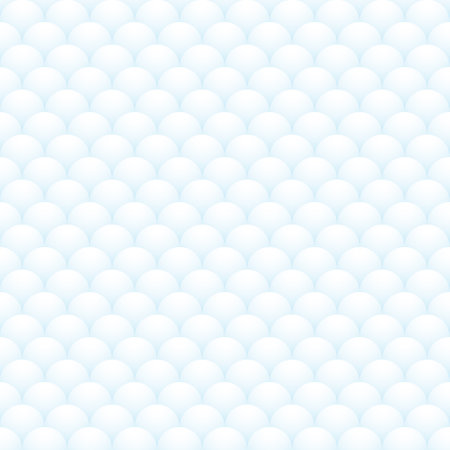 Delicate baby blanket. Geometric pattern of snow-colored balls. Round shapes are arranged like scales. Seamless pattern. Background for paper, cover, fabric, textile, interior decoのイラスト素材