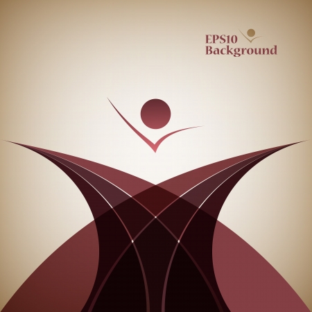 Abstract background of a line of a wave an emblemのイラスト素材