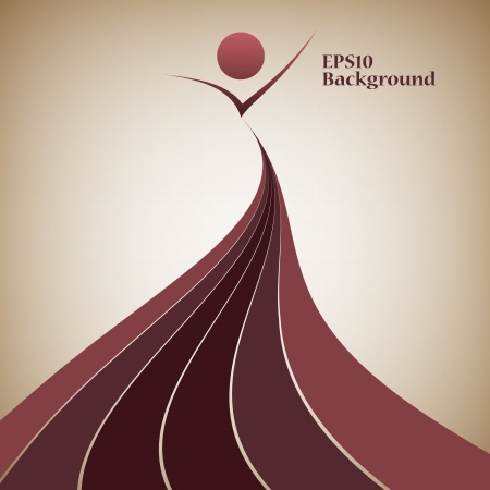 Abstract background of a line of a wave an emblemのイラスト素材