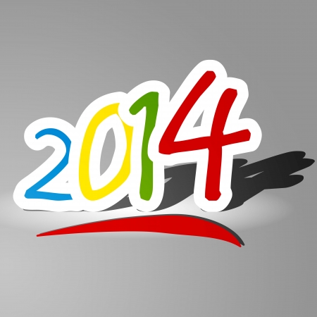 Background vector 2014 color new yearのイラスト素材