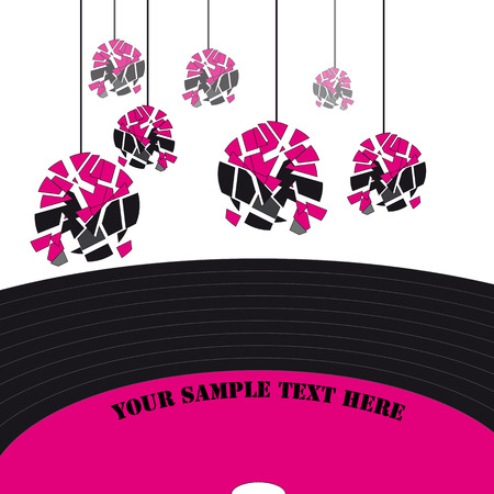 Abstract background flowers geometrical figuresのイラスト素材