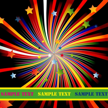 Colourful background of a star a rainbow day a birthのイラスト素材