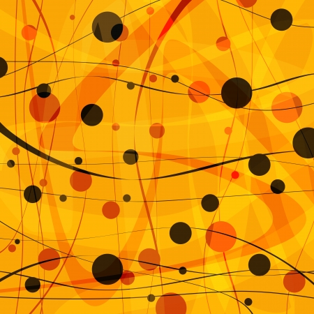 Abstract background of a line black circlesのイラスト素材