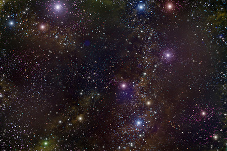 Colorful abstract background of deep space with colorful nebula and starsの写真素材