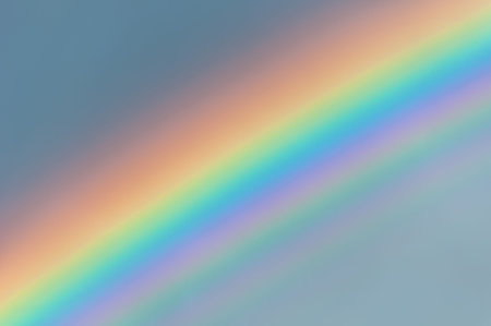 Beautiful background of the rainbow in the skyの写真素材