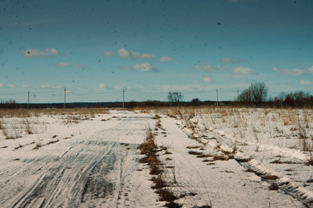 Small russian village in winter