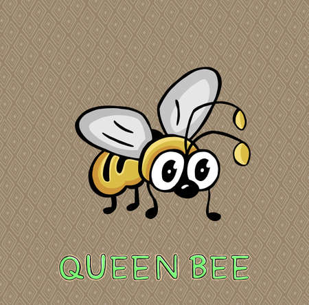 Cute bee cartoon quality illustrationのイラスト素材