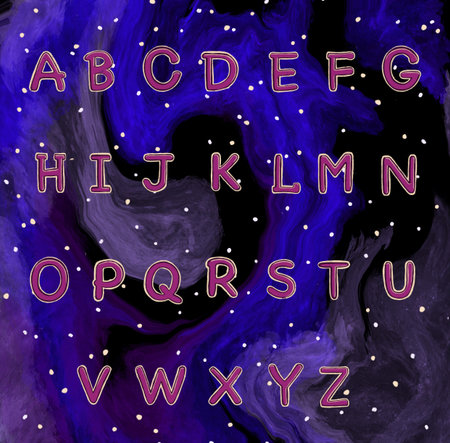 english alphabet volume from a to z handdrawn