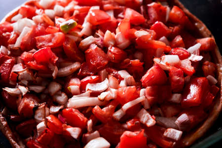 tomato quiche with wine, the national prescriptionの写真素材