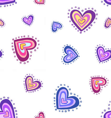 pattern with heartsのイラスト素材