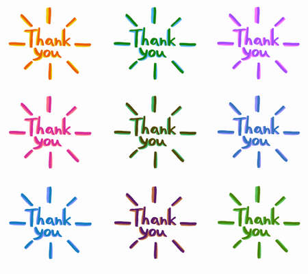 Lettering Thank you. illustrationのイラスト素材