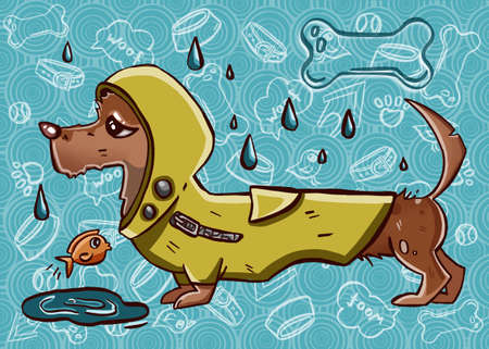 Cute cartoon vector puppy dogのイラスト素材