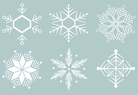 Set of Snowflakes icons. Snowflakes template. Snowflake winter. Snowflakes icons. Snowflake iconの写真素材