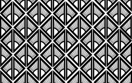 Black and white rhythmic seamless pattern. Vector illustrationのイラスト素材