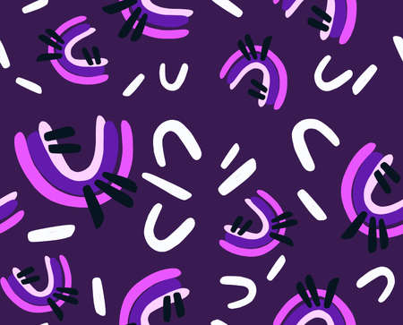 Hand drawn various shapes and doodle objects. Modern contemporary trendy illustration. ... Vector illustrationのイラスト素材