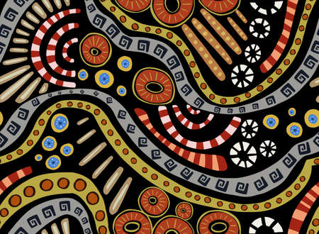 Colorful hand-drawn pattern. Abstract seamless background. EPS 10 vector illustration. Vector illustrationのイラスト素材